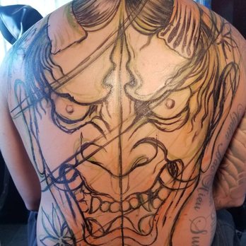 Inkflicted Tattoo - first picture is how it started and second is the finished artwork - Tattoo Near Me - Waipahu, Hawaii