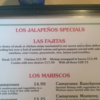 Los Jalapenos - Fajitas at Los Jalapeños! Especially the shrimp wrapped bacon! (Also notice the typo lol!) - Mexican Near Me - Vancouver, Washington Los Jalapenos - Fajitas at Los Jalapeños! Especially the shrimp wrapped bacon! (Also notice the typo lol!) - Mexican Near Me - Vancouver, Washington