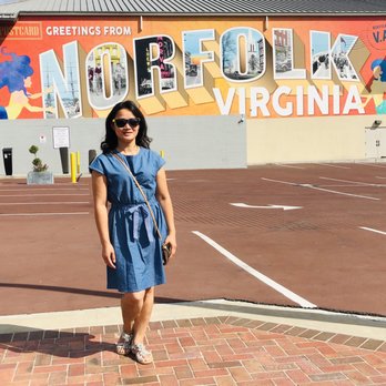 Waterside District - 09/02/2019: Just me and the Norfolk mural! - Sports Bars Near Me - Norfolk, Virginia