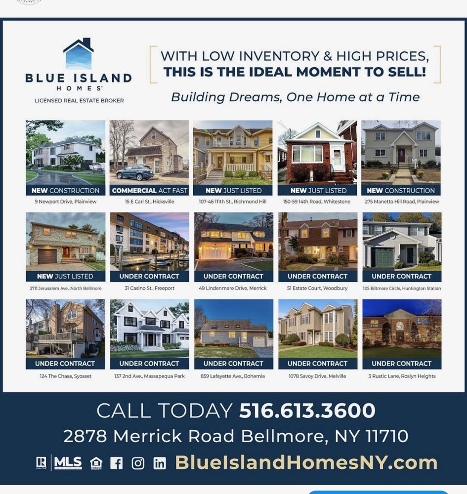 BLUE ISLAND HOMES Updated September 2024 2878 Merrick Rd, Bellmore, New York Real Estate