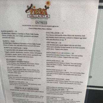 Fiesta Vallarta - menu 2026 - Mexican Near Me - Los Altos, California