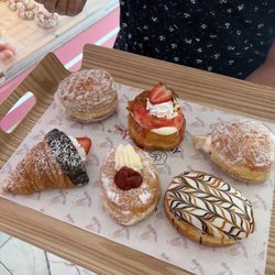 Miscellaneous donuts and croissant