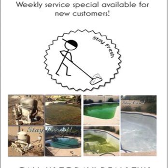 Stay Fresh Pool Care - Weekly service special available for new customers. Chandler and Gilbert locations only - Pool Cleaners Near Me Stay Fresh Pool Care - Weekly service special available for new customers. Chandler and Gilbert locations only - Pool Cleaners Near Me