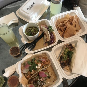 Corazon Cocina - Al Pastor taco, Cauliflower Taco, Ensenada Taco, Norteño Taco and last but not least the Chicana Quesadilla. - Mexican Near Me - Santa Barbara, California