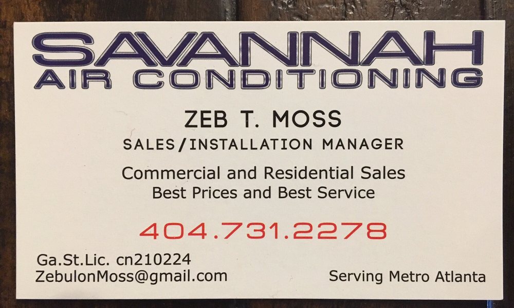 SAVANNAH AIR CONDITIONING Updated April 2024 Atlanta,