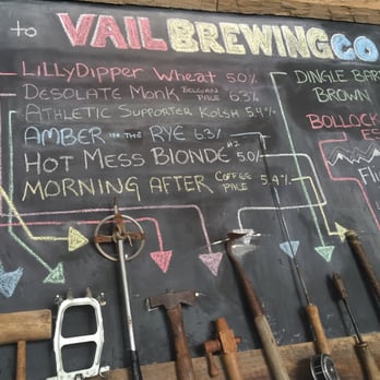 Vail Brewing Company - Menu and tap handles - Breweries Near Me - Vail, Colorado Vail Brewing Company - Menu and tap handles - Breweries Near Me - Vail, Colorado
