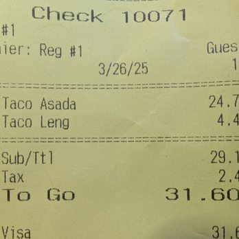 Tacos El Gordo - Receipt order amount for 2ppl. - Tacos Near Me - Las Vegas, Nevada Tacos El Gordo - Receipt order amount for 2ppl. - Tacos Near Me - Las Vegas, Nevada