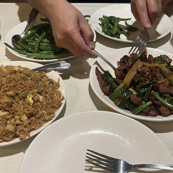Panda Inn - Chicken Fried Rice Wok Seared Mongolian Beef Braised String Beans - Chinese Near Me - La Palma, California