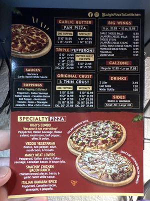 Menu photo 1 Luigi's Pizza To Go Kitchen Modesto, CA Menu photo 1 Luigi's Pizza To Go Kitchen Modesto, CA