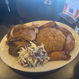 F Suya Platter ( COMES WITH JOLLOF RICE, COLESLAW, AND PLANTAIN ) F Suya Platter ( COMES WITH JOLLOF RICE, COLESLAW, AND PLANTAIN )