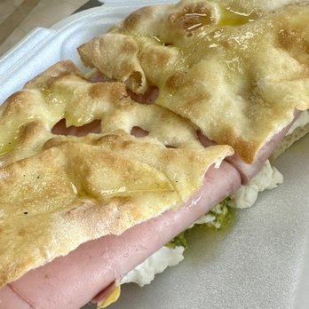 What'Sub - The Mortadella Sandwich Fresh Foccacia and Strac with Italy Style portions of Mortadella. - Italian Near Me - Deerfield Beach, Florida What'Sub - The Mortadella Sandwich Fresh Foccacia and Strac with Italy Style portions of Mortadella. - Italian Near Me - Deerfield Beach, Florida