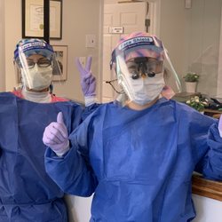 Thao Bui-Nguyen, DDS - Our office has prepared & ready to reopen! Dr Bui & Maria with full PPE!