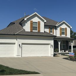Exterior outside entrance of Platinum Painting - Olathe repaint. Built custom shutters. - Merriam, Kansas Exterior outside entrance of Platinum Painting - Olathe repaint. Built custom shutters. - Merriam, Kansas