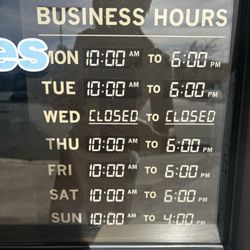 Aqua Love Water & Asian Store - Hours