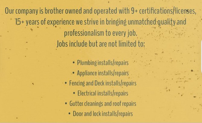 Slide of Brewer Handyman Services