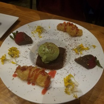 Shizen - Dessert: match tea with brownie and friend banana... it was really good!! - Sushi Bars Near Me - San Francisco, California Shizen - Dessert: match tea with brownie and friend banana... it was really good!! - Sushi Bars Near Me - San Francisco, California