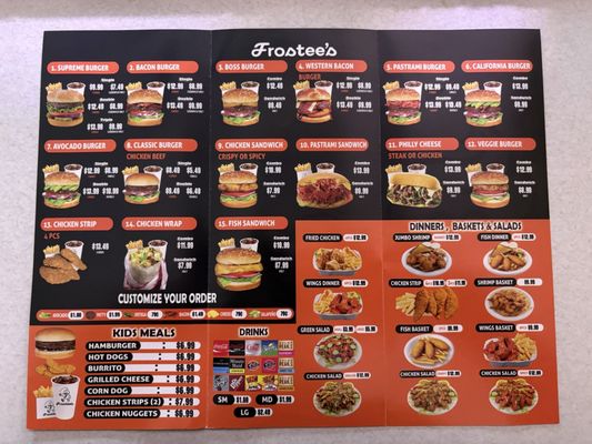 Menu photo 1 Frostee’s Bakersfield, CA