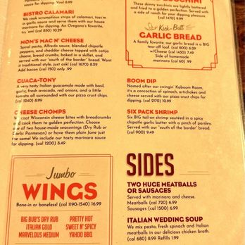 Oregano's - Appetizers, sides & wings-- menu! - Pizza Near Me - Mesa, Arizona