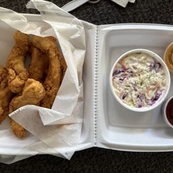 Da’ Chicken Shak & More - 6 pc Chicken Tender (made fresh to order), Cole Slaw, Shak Sauce, Bbq Sauce