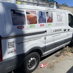 HG Staining crew's van