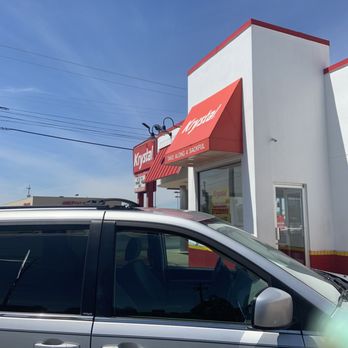 Krystal - a car parked in front of a fast food restaurant - Burgers Near Me - Jackson, Tennessee