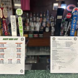 O'brien's Corner Tavern - Beer on tap and menu