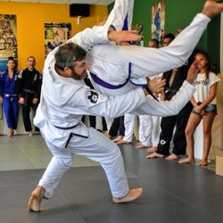 Sheridan Brazilian Jiu Jitsu - Belt ceremony throw!