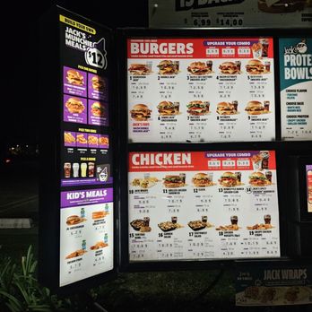 Jack in the Box - Burger and chicken Sandwich menu Jan 2026 - Fast Food Near Me - Sun Valley, California