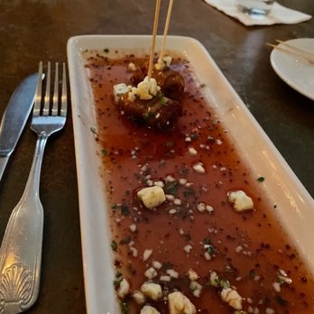 Corktree Cellars - Bacon wrapped sausage with the best sauce ever.  There were 6 pieces on this plate. - New American Near Me - Carpinteria, California