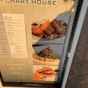 Chart House - Picture show Fish and chips with vinegar, tartar sauce and ketchup. - Seafood Near Me - Alexandria, Virginia