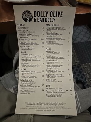 Menu photo 6 Dolly Olive Portland, OR