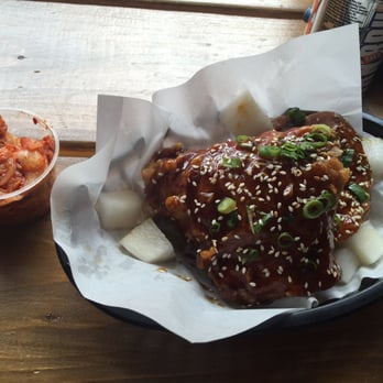Kimchi Cult - Garlic and soy Korean fried chicken (with a side of kimchi) - Korean Near Me - Glasgow, GLG Kimchi Cult - Garlic and soy Korean fried chicken (with a side of kimchi) - Korean Near Me - Glasgow, GLG