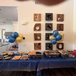 Catering buffet setup