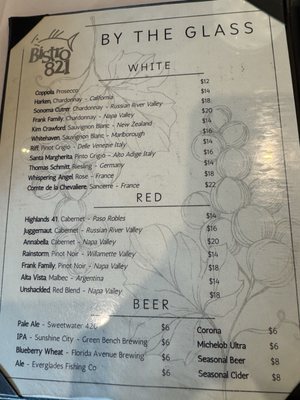Menu photo 3 Bistro 821 Naples, FL