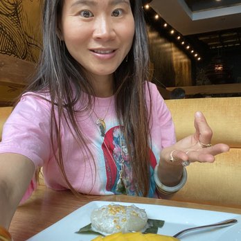 Soi 38 - Dessert - Mango Sticky Rice, Coconut Sauce on Banana Leaf. , Vegan & Gluten Free. Vitamin C, A from Mango Summer Treat - Thai Near Me - Washington, DC, District of Columbia Soi 38 - Dessert - Mango Sticky Rice, Coconut Sauce on Banana Leaf. , Vegan & Gluten Free. Vitamin C, A from Mango Summer Treat - Thai Near Me - Washington, DC, District of Columbia