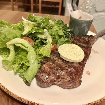 Lanai City Grill - Steak with island butter and greens - New American Near Me - Lanai City, Hawaii