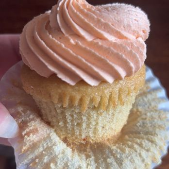 Sweet Without Wheat - Lemon cupcake with strawberry frosting - Desserts Near Me