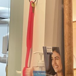 See what I mean about main character energy? the bathroom keychain is literally a giant toothbrush
