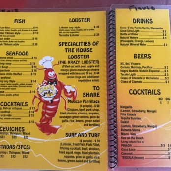 The Krazy Lobster - Krazy Lobster menu front - Seafood Near Me - Mahahual, ROO The Krazy Lobster - Krazy Lobster menu front - Seafood Near Me - Mahahual, ROO