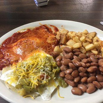 Arrey Cafe - Huevos Rancheros with Christmas. This also comes with toast or tortillas. - American Near Me - Arrey, New Mexico