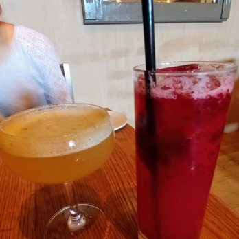 Agricola Eatery - A couple of their drinks. Left - alcoholic drink I can't recall (good) Right - pomegranate house soda (good) - New American Near Me - Princeton, New Jersey