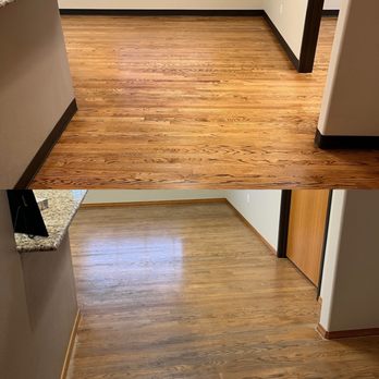 Kaizen Construction and Development - Before and after floor refinishing & new baseboard. - General Contractors Near Me - Richland, Washington Kaizen Construction and Development - Before and after floor refinishing & new baseboard. - General Contractors Near Me - Richland, Washington