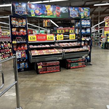 Food4Less - 2/1/25 As I enter, automatic turnstiles open to welcome you & see specials - Grocery Near Me - Ontario, California