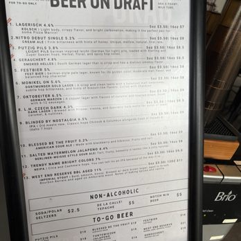 Moniker Brewery - menu - Breweries Near Me - Providence, Rhode Island