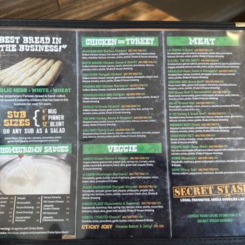 Cheba Hut Toasted Subs - Menu October 2025 - Bars Near Me - Dillon, Colorado