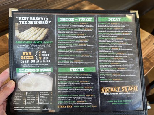 Menu photo 4 Cheba Hut Toasted Subs Dillon, CO