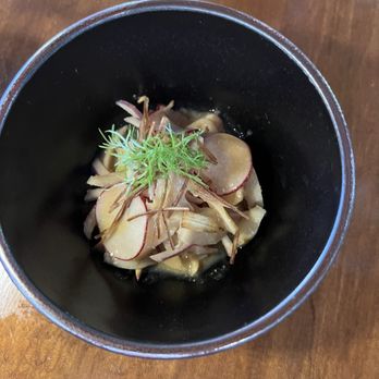 Little Pearl - Conch salad with radish and leeks. So good!!! - New American Near Me - Key West, Florida