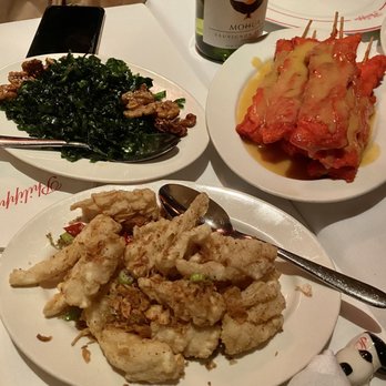 Philippe Chow - Crispy Seaweed Salt & Pepper Calamari Chicken Satay (3) Wine - Chinese Near Me - New York, New York