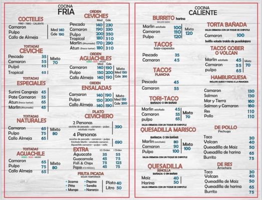 Menu photo 1 El Camaron Express Puerto Vallarta, JAL Menu photo 1 El Camaron Express Puerto Vallarta, JAL