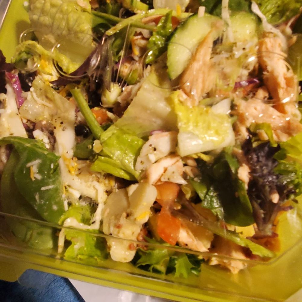 Salata - Seafood mix salad with salmon. - Salad Near Me - Arlington, Texas Salata - Seafood mix salad with salmon. - Salad Near Me - Arlington, Texas